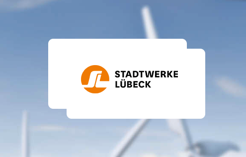 Windräder mit Logo Stadtwerke Lübeck