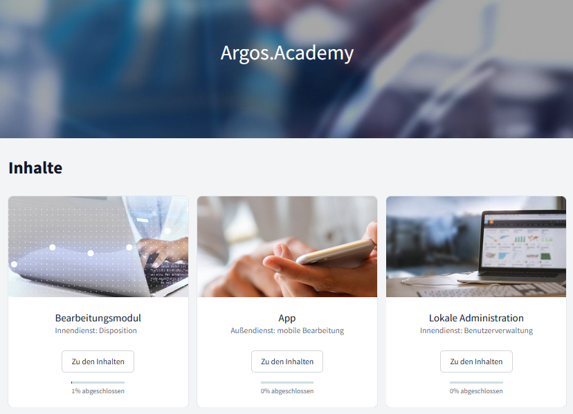 Argos.Academy mit Lernvideos